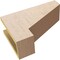 Ekena Millwork 5"W x 15"D x 10"H Classic Clemmons Rough Cedar Woodgrain TimberThane Corbel, Primed Tan CORUR05X15X10CLERCPR - alternate 4